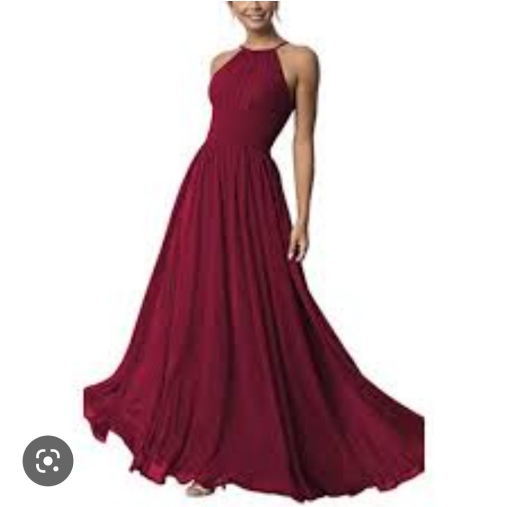 Country Chiffon Prom Gown Merlot Red size 16